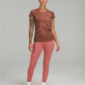Lululemon Swiftly Tech Shadow Bloom Roasted Brown Shirt